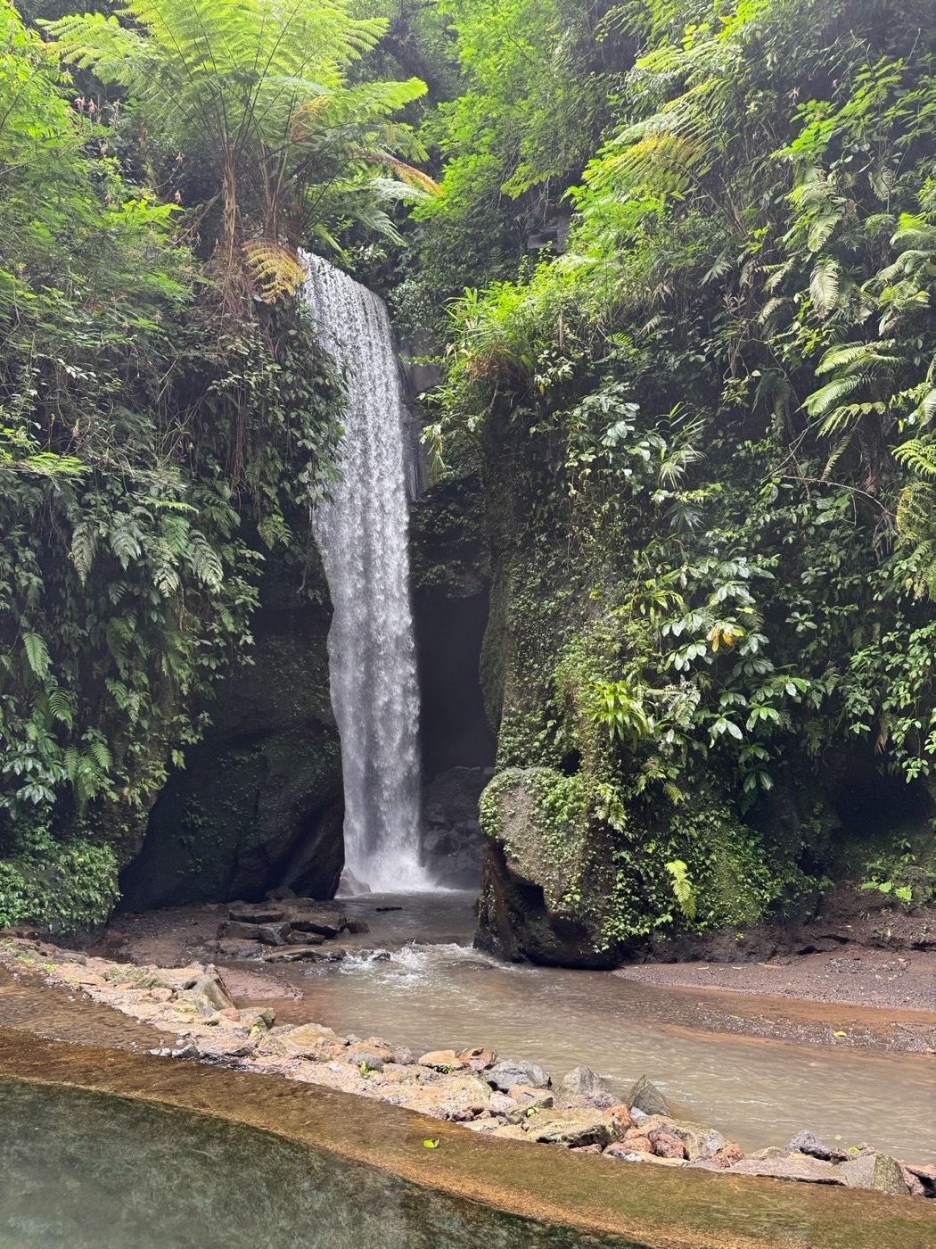 Jungle waterfall near Bangli. A quiet fall deep in the green