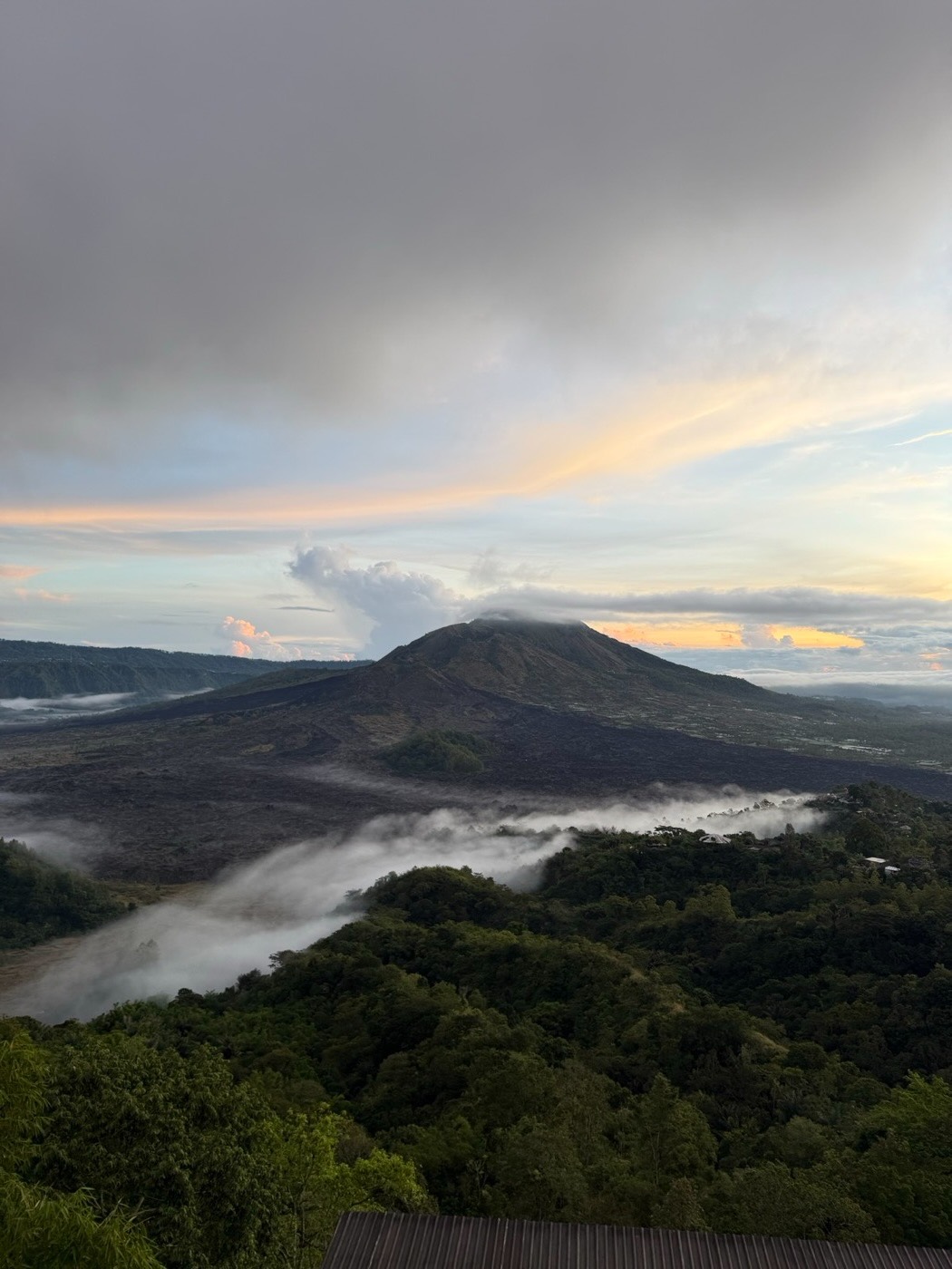 Sunrise and morning mist at Mount Batur, Kintamani